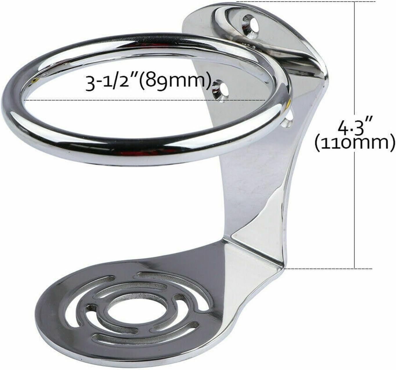 2 Pack Marine Stainless Steel Ring Drink Holder Cup Holder Boat Yacht with Screw Boat Accessories Marine - Image 2