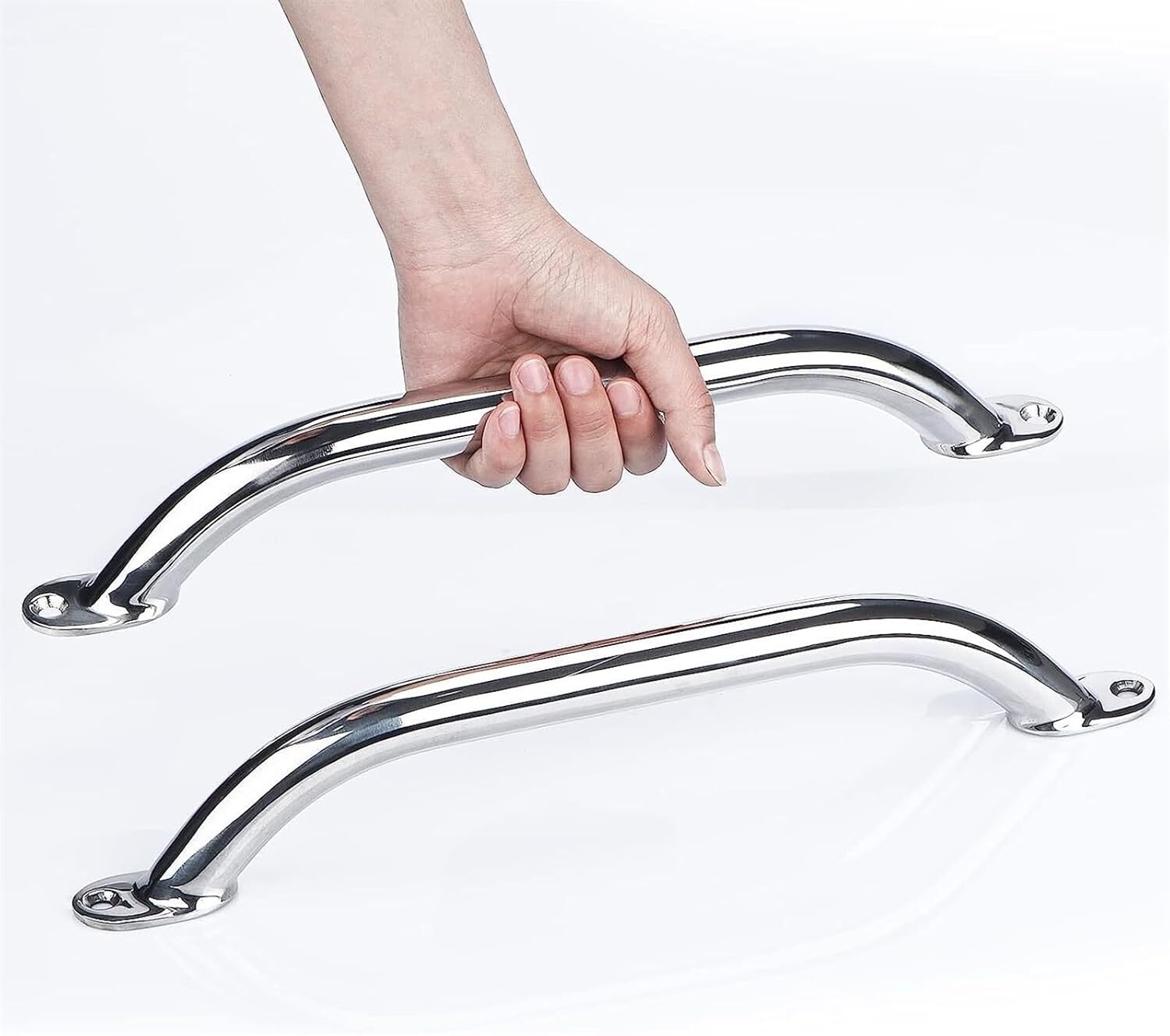 2 Pieces Stainless Steel 12'' Boat Polished Boat Marine Grab Handle Handrail Boat Accessories Marine