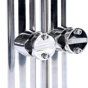 2pcs Boat Accessories Marine Stainless Clamp on Fishing Rod Holder for Rails 7/8" to 1"