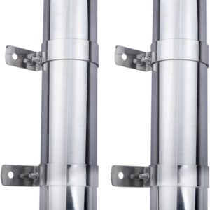 2PCS Marine Boat Yacht Accessories Rod Holder Flush Mount Fishing Marine Boat Stainless Steel Rod Tube