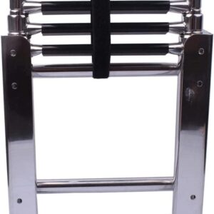 4 Step Marine Boat Ladder Stainless Steel Telescoping Swim Deck Ladder Under Platform Boarding Ladder Dock Ladder Boat Accessories - 1190lbs
