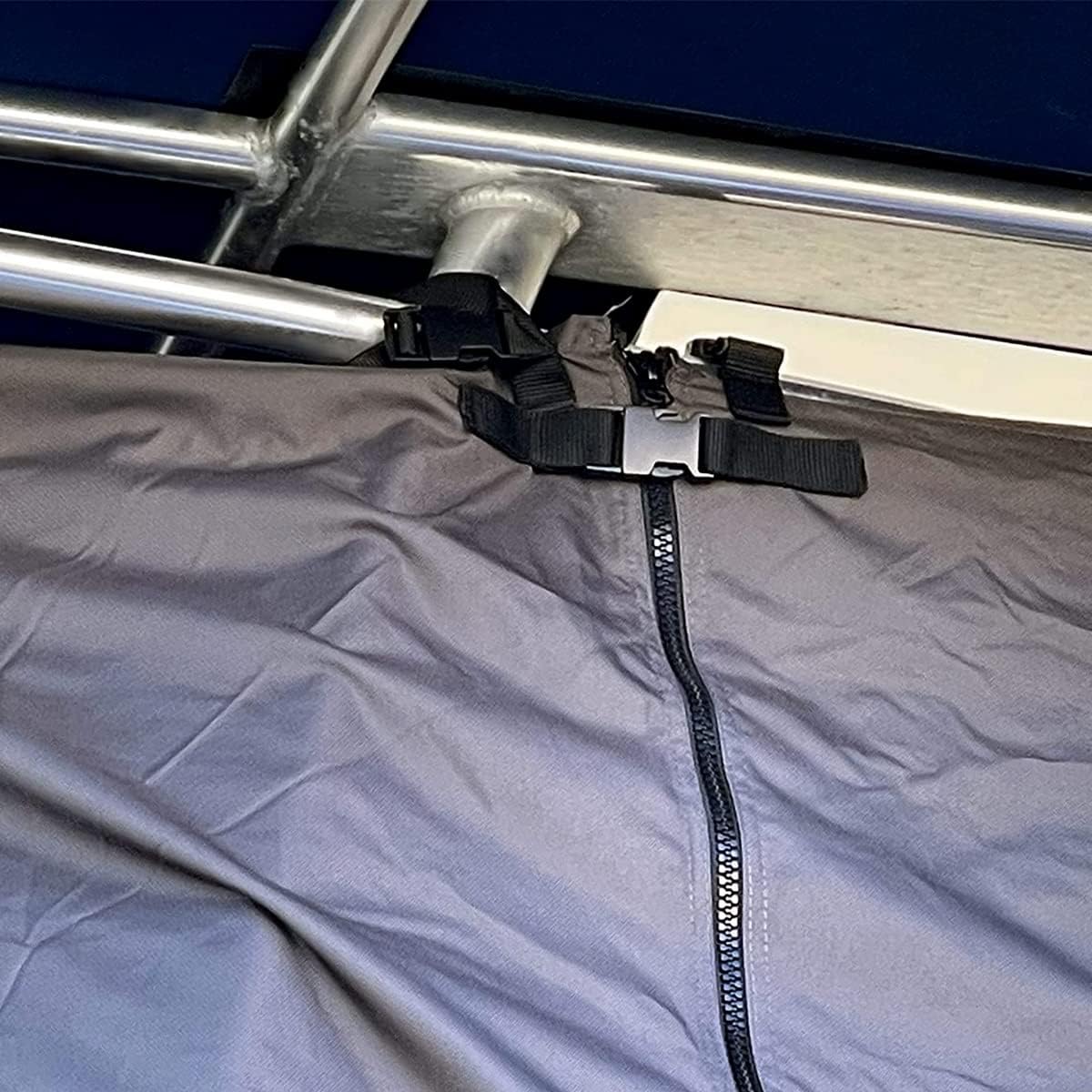 600D Heavy Duty Boat Cover Outdoor Protection and Tear Proof Replacement for T - Top Boat Trailerable Marine Accessories Black (Size : 16-18FT) () - Image 5