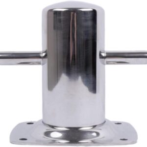 Boat Accessories 316 Stainless Steel 6" Single Cross Bollard with Baseplate Mooring Cleat Marine