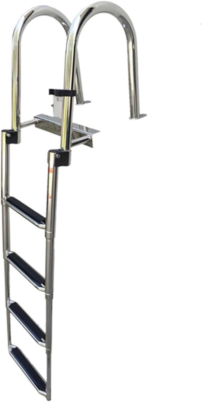 Boat Accessories Marine 4 Step Telescoping Boat Ladder Stainless Steel Inboard Rail Dock Siwmming Ladder