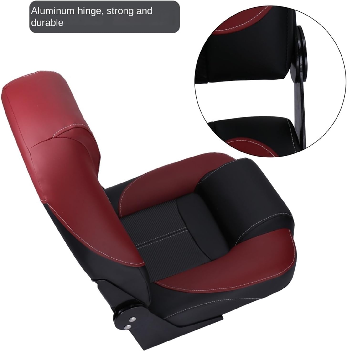 Boat Accessories Marine Folding Chair, Speedboat, Red and Black Boat seat, Outdoor Fishing, Outdoor Sailor, Swivel Folding Seat - Image 4