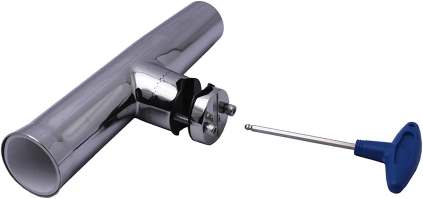 Boat Accessories Updated Clamp on Adjustable from top Stainless Steel Fishing Rod Holder for Marine Boat yaht with Wrench - Image 2