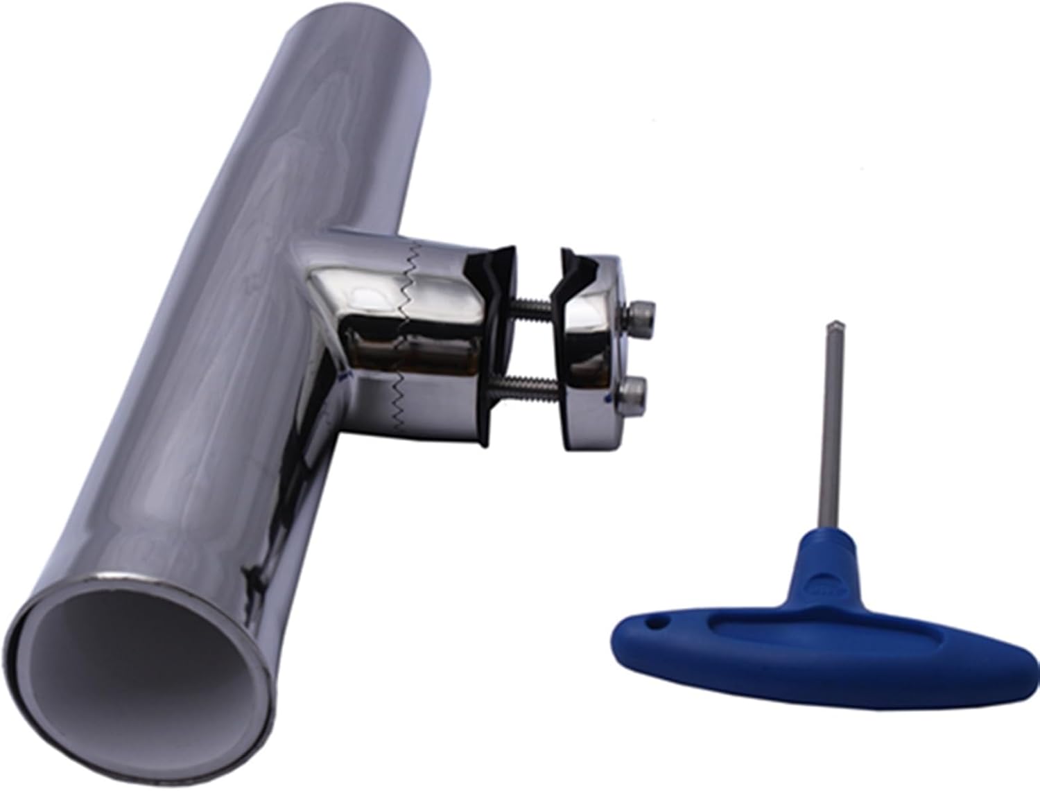 Boat Accessories Updated Clamp on Adjustable from top Stainless Steel Fishing Rod Holder for Marine Boat yaht with Wrench