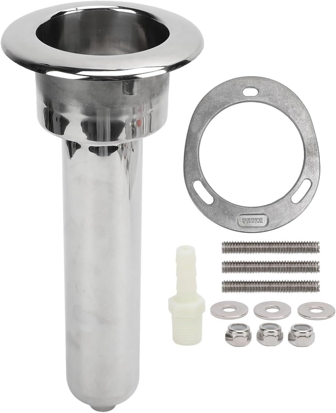 Boat Rod Cup Holder 316 Stainless Steel to Cracking and Aging Rustproof Universal for Boats Yachts Marines Accessories(0 Degree)