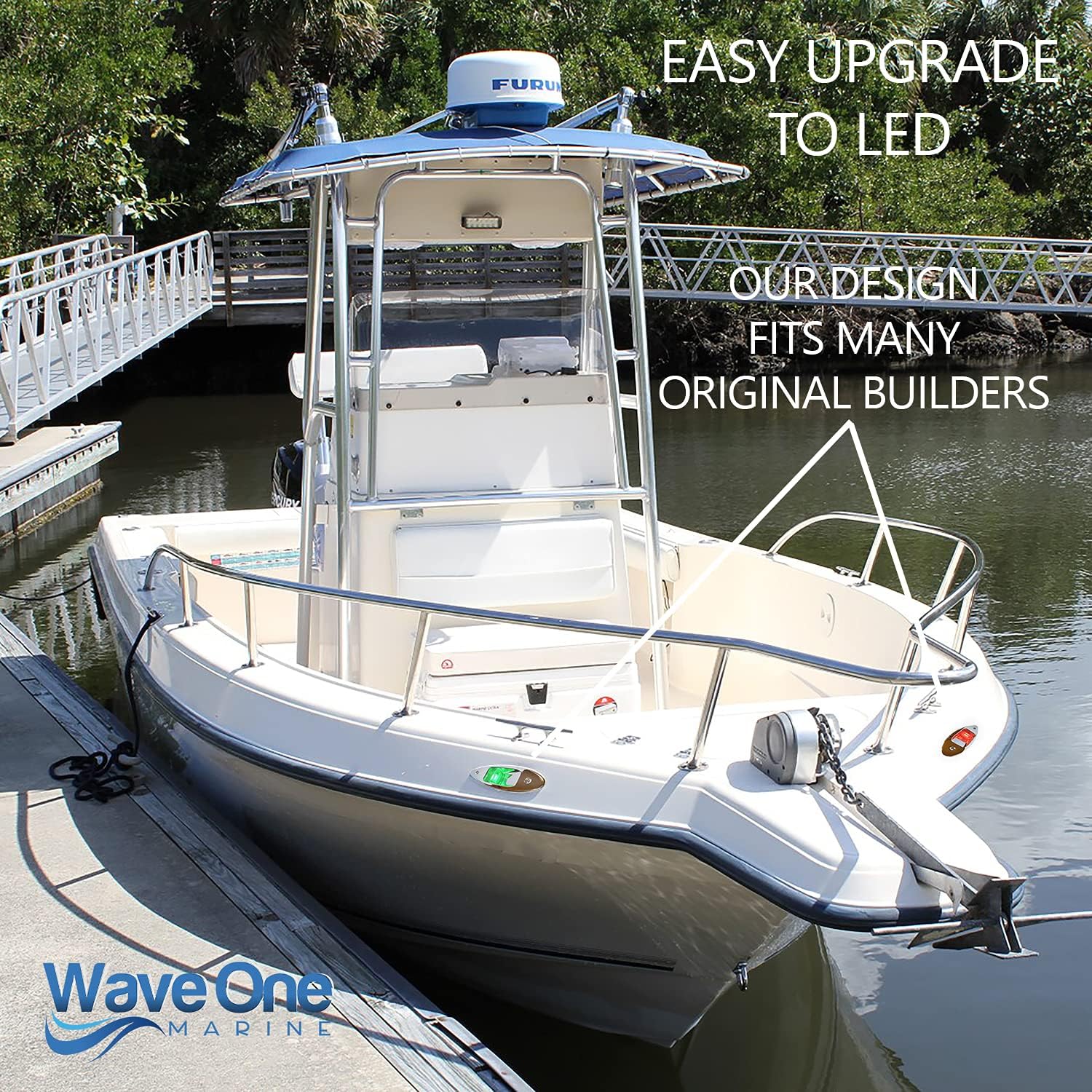 Flush Mount LED Shark Eye Boat Navigation Teardrop Lights | Red And Green Stainless USCG 2NM | Waterproof 12V - Image 5