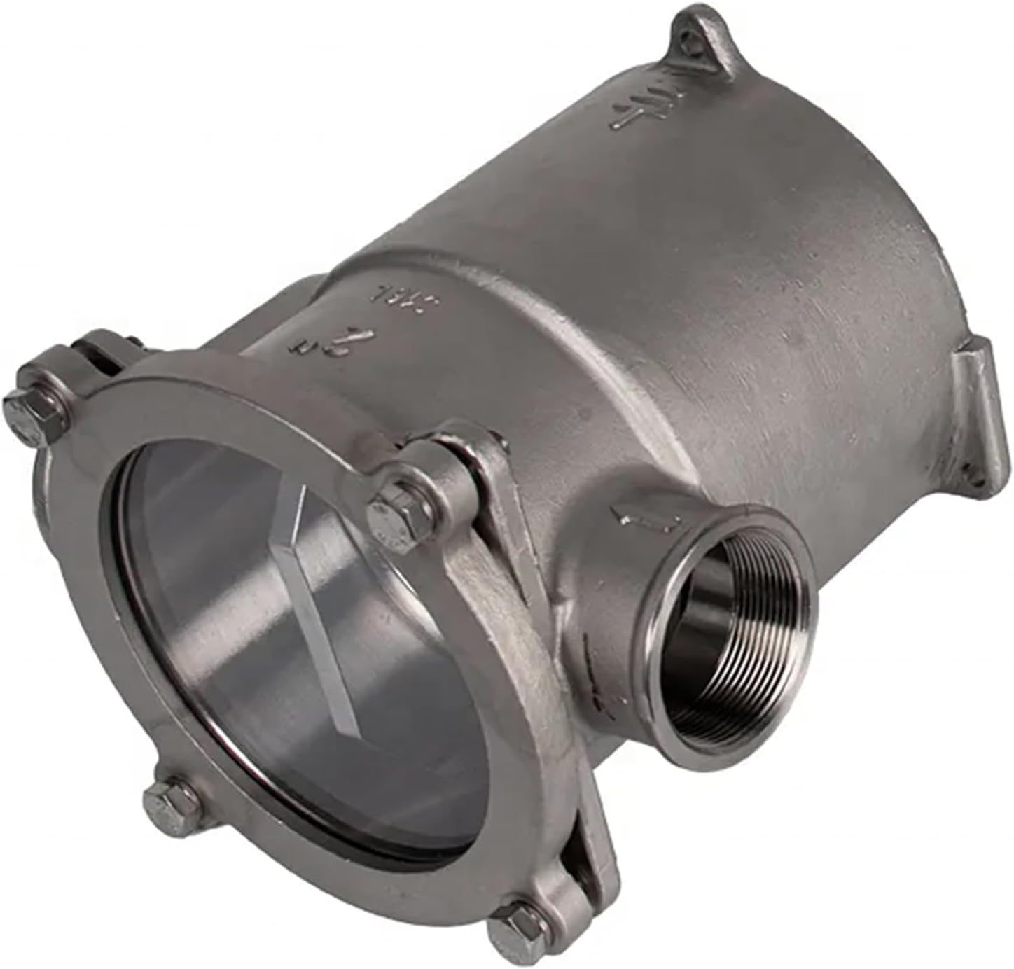 FOTN 2 inch 316 Stainless Steel Seawater Filter Marine,2” Seawater Strainer Marine Hardware Water Strainer for Boat Yacht Ship Hardware Accessories, silver - Image 3