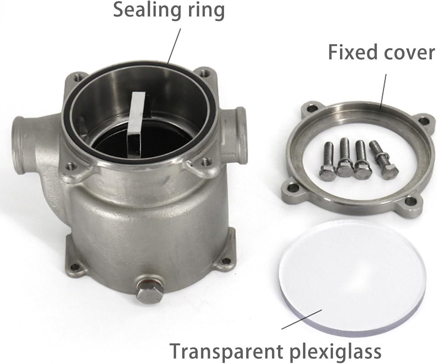 FOTN Marine Seawater Strainer,316 Stainless Steel Sea Water Strainer Seawater Filter for Boat Yacht Ship Hardware Accessories, Silver - Image 7