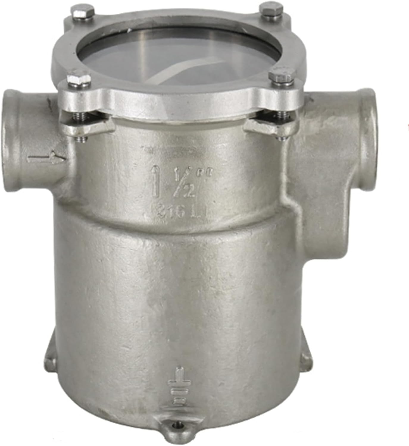 FOTN Marine Seawater Strainer,316 Stainless Steel Sea Water Strainer Seawater Filter for Boat Yacht Ship Hardware Accessories, Silver - Image 8