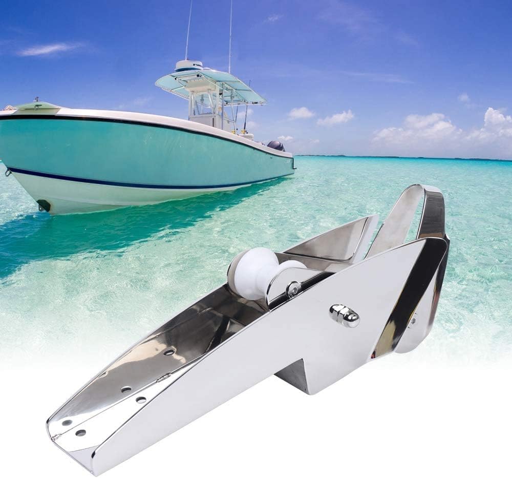 ISURE MARINE AISI 316 Stainless Steel Hinged Self-Launching Bow Anchor Roller with pivoting Dual-Roller 23'' for Marine Yacht Docking Accessories - Image 7