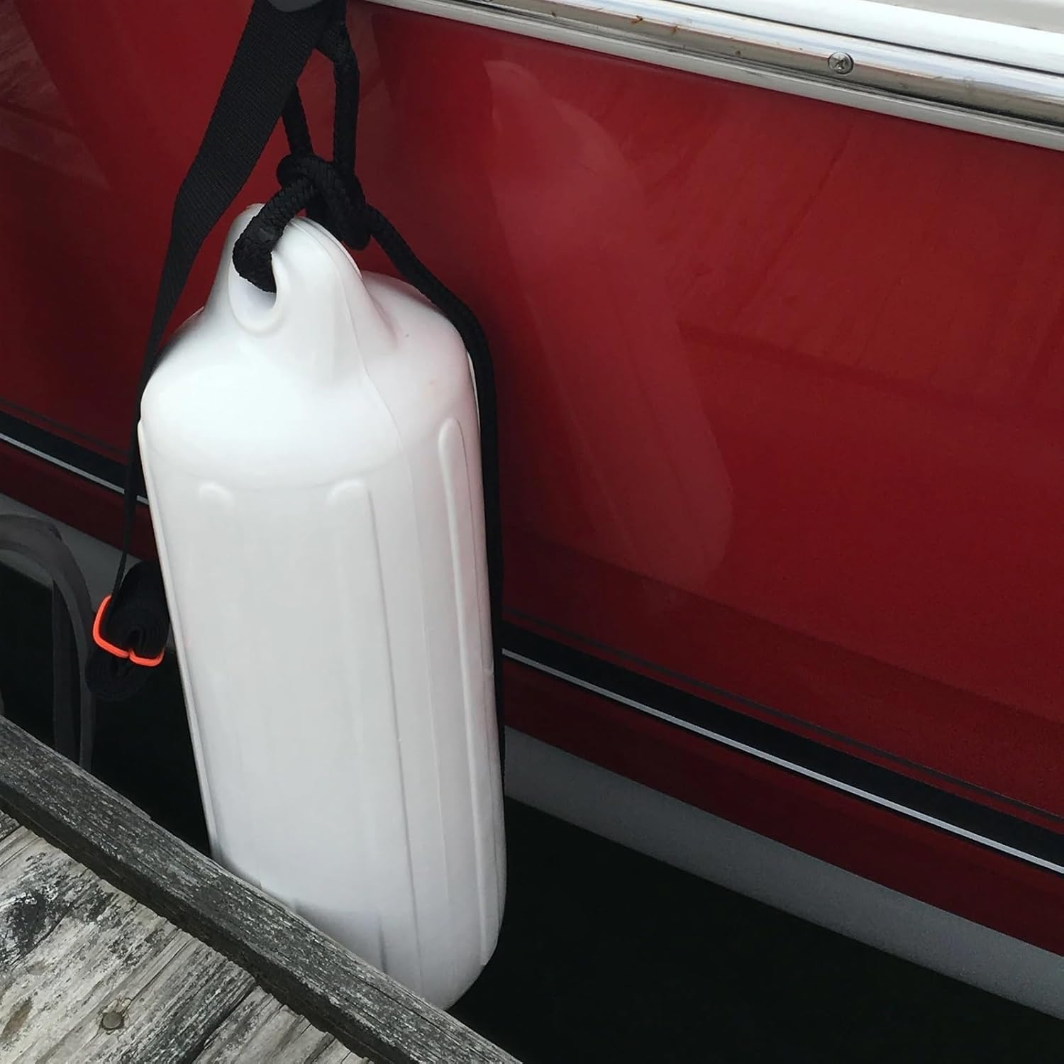 Marine Accessories 4PCS Boat fenders 8.5" * 27" White Vinyl Marine Ribbed Bumper Inflatable Dock Shield - Image 4