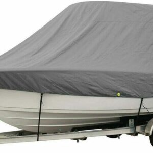 Marine Accessories 600D 18 20 22 24 26 28Ft Yacht Boat Cover Boat Cover Winter Snow Cover Waterproof Sunshade Heavy Duty Trailer Marine Cover(Gery 22-24ft)
