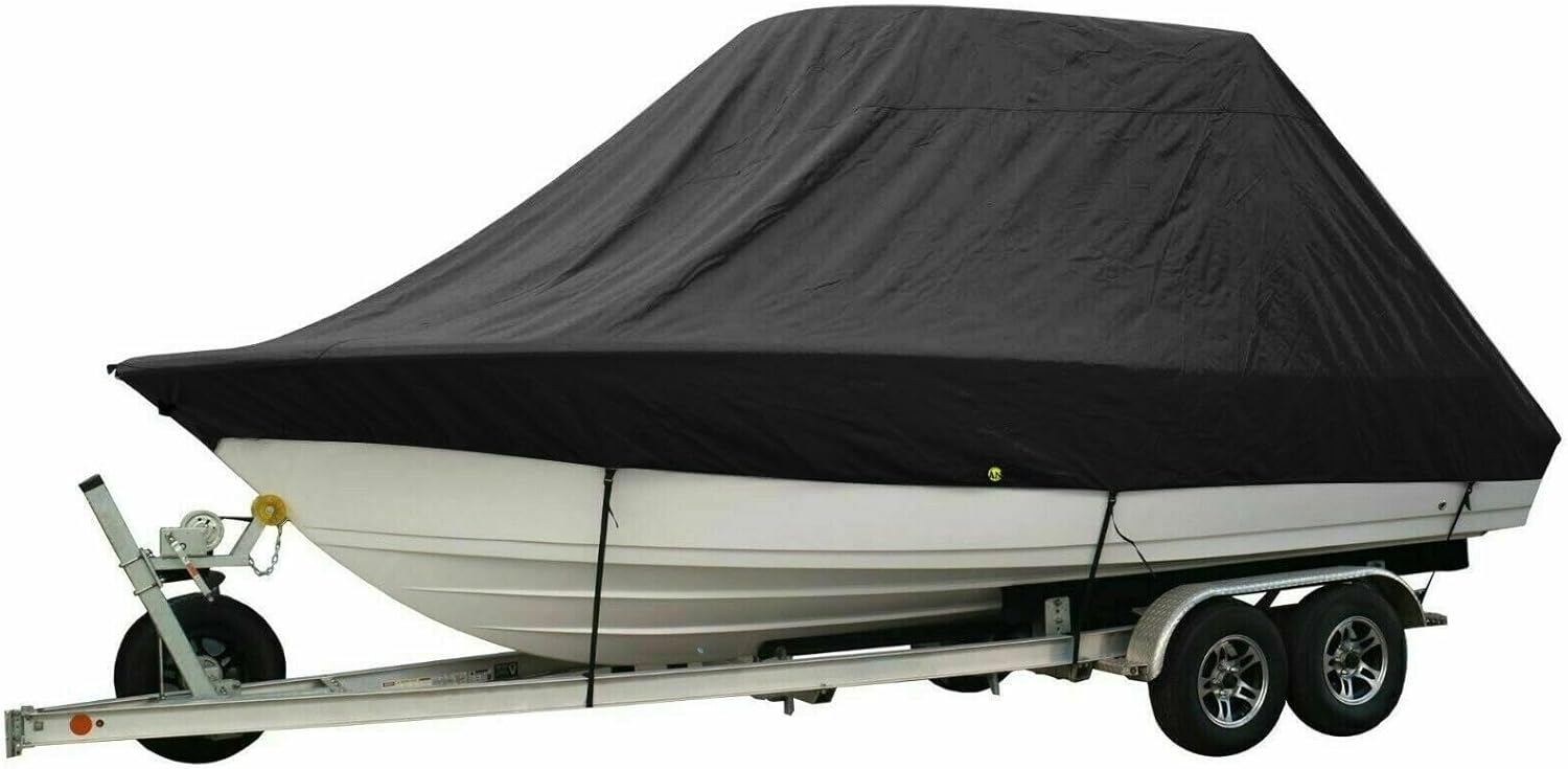 Marine Accessories 600D 18 20 22 24 26 28Ft Yacht Boat Cover Boat Cover Winter Snow Cover Waterproof Sunshade Heavy Duty Trailer Marine Cover(Gery 22-24ft) - Image 8