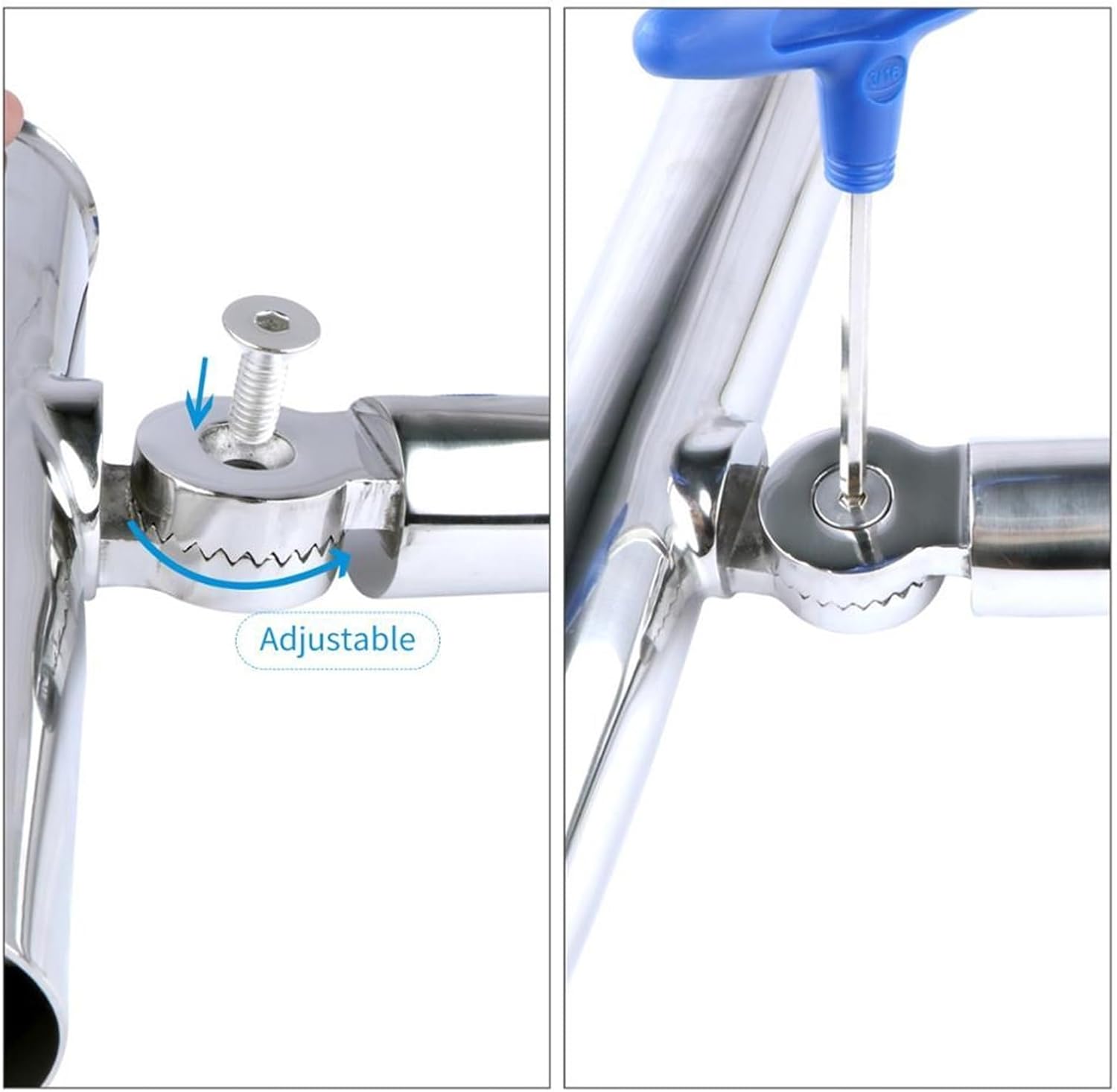 Marine Boat Yacht Accessories Adjustable Silver Highly Polished Stainless Steel Adjustable Outrigger Stylish Rod Holder - Image 5