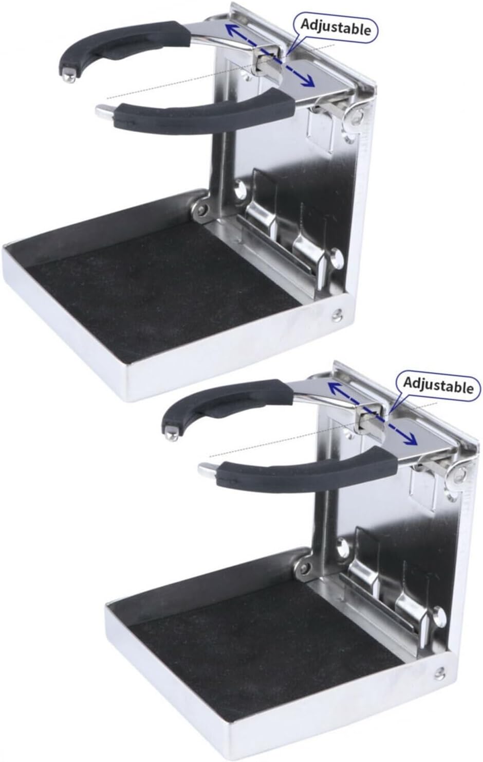 Marine Hardware 2 Piece Stainless Steel Adjustable Folding Cup Drink Holder Marine Boat Truck RV Set Boat Accessories Marine - Image 2
