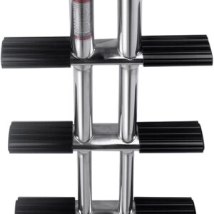 Marine Hardware 4 Steps Boat Ldder Stainless Steel Vertical Telescoping Transom Mounting Swiming Ladder Boat Accessories