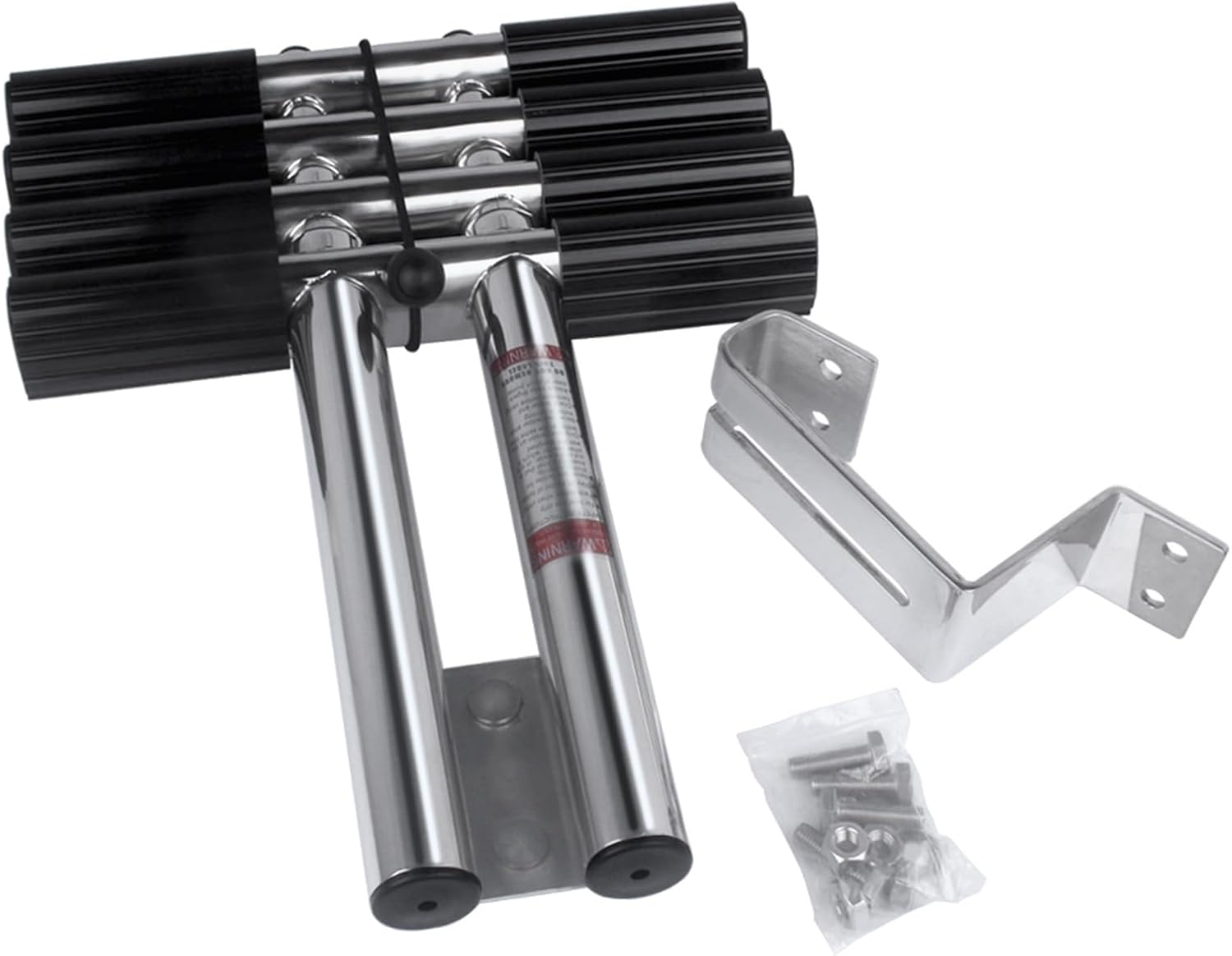 Marine Hardware Boat Accessories 4 Steps Boat Ladder Stainless Steel Vertical Telescoping Transom Mounting Ladder Marine - Image 3