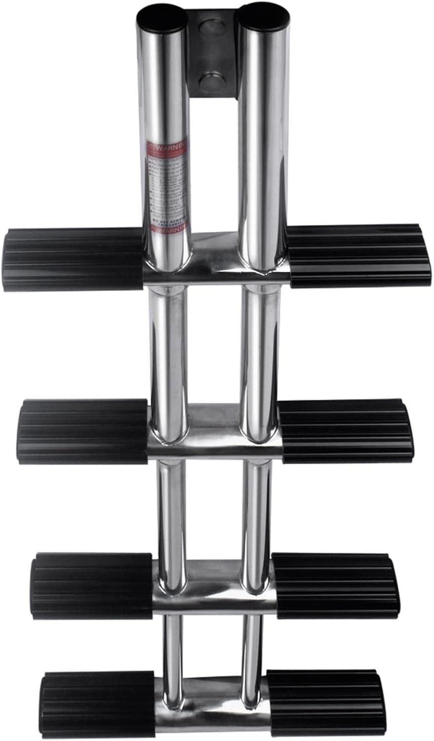 Marine Hardware Boat Accessories 4 Steps Boat Ladder Stainless Steel Vertical Telescoping Transom Mounting Ladder Marine