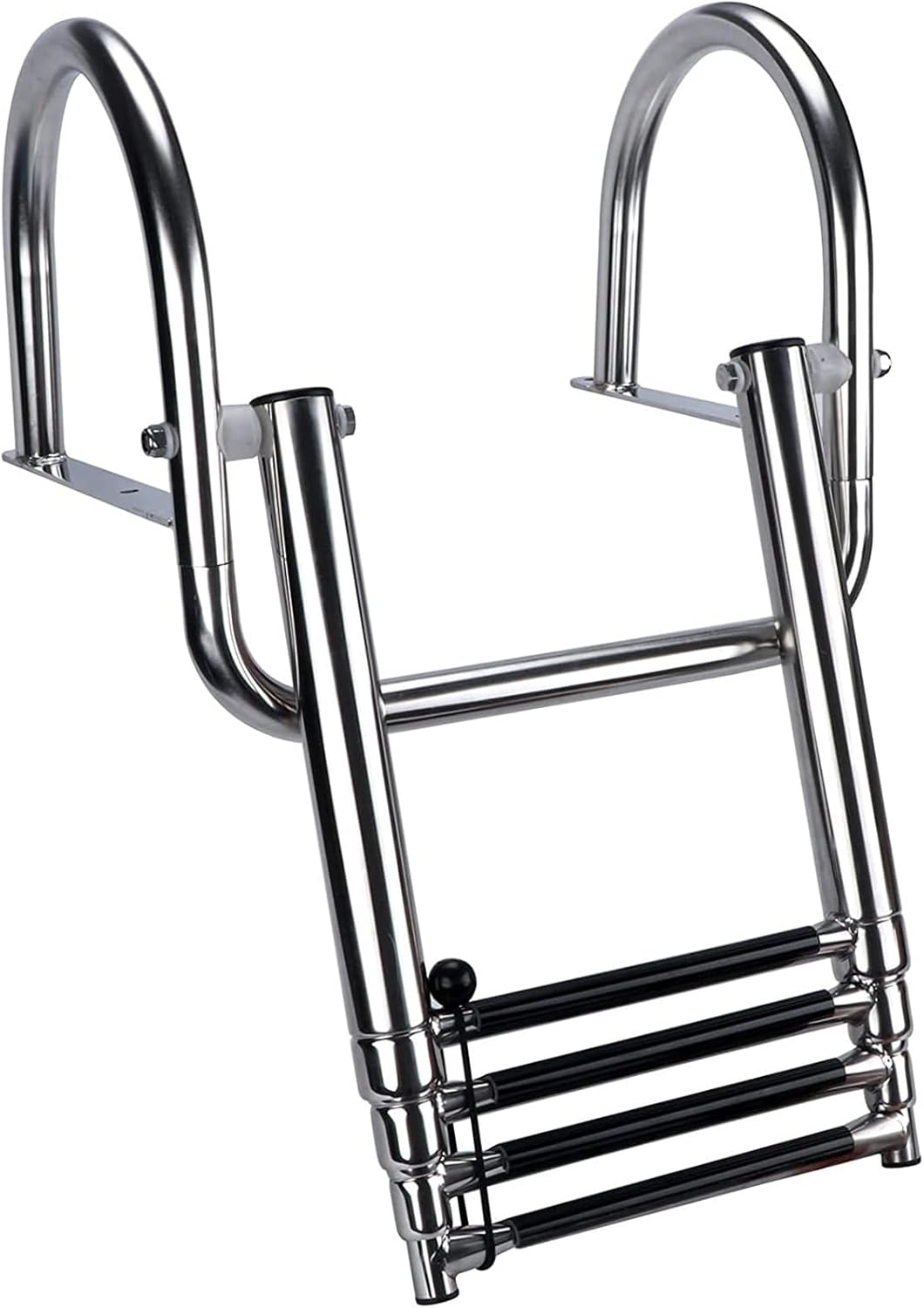 Marine Hardware Boat Accessories Stainless Steel Boat Boarding Telescoping Ladder Sliding Folding Swimming Launching Ladder with handrail(4 Step) - Image 6