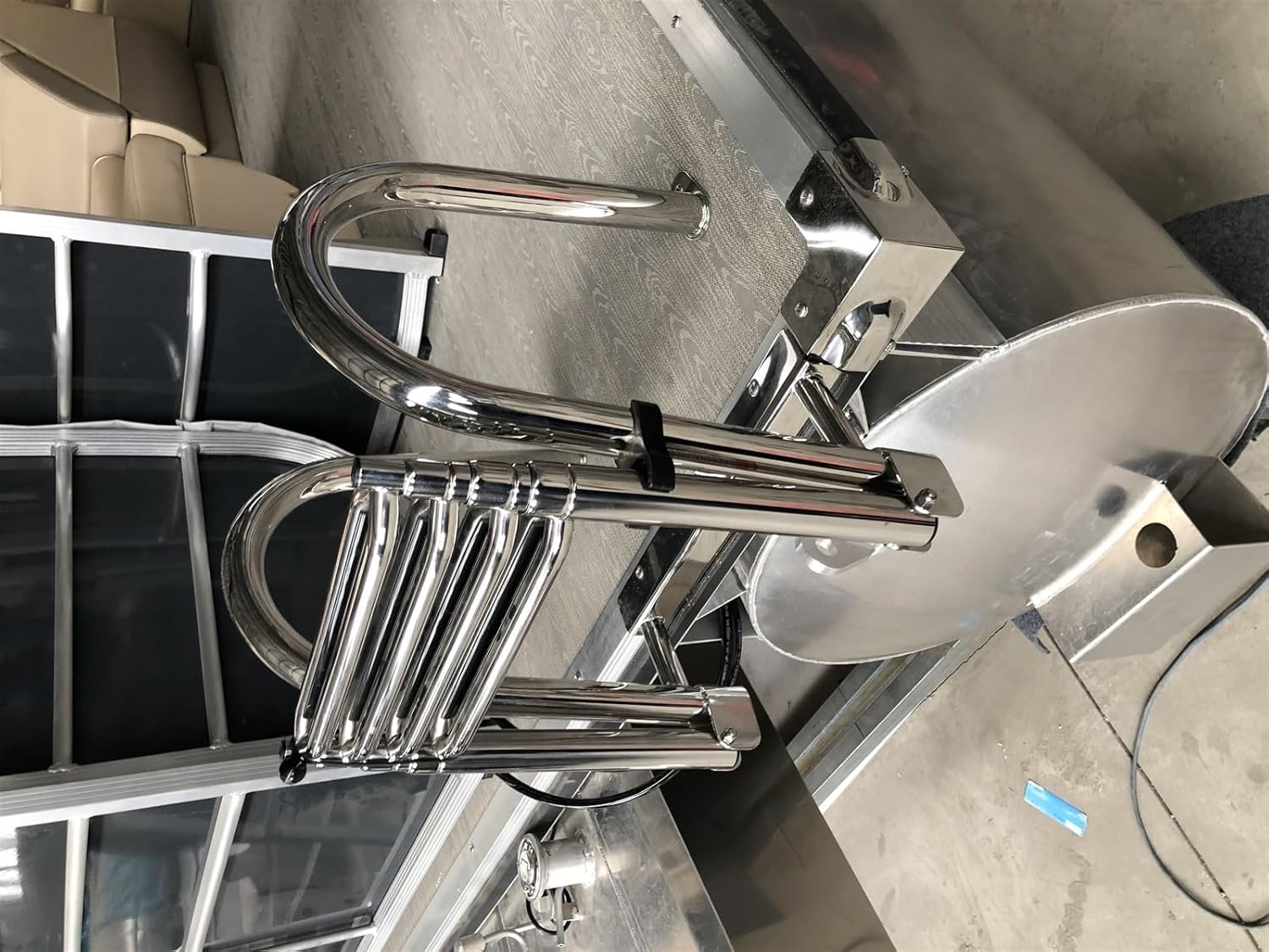 Marine Hardware Boat Accessories Stainless Steel Telescoping 4 Step Boat Ladder Pool Swim Upper Platform Dock Swimming Ladder - Image 6