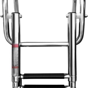 Marine Hardware Stainless Steel Boat Boarding Telescoping Ladder, Sliding Folding, Swimming Launching Ladder, Boat Accessories, 4 Step