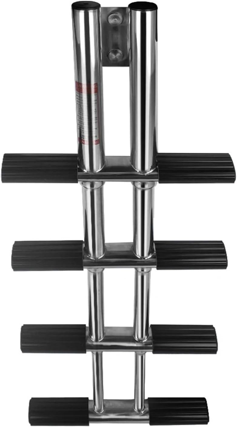 Marine Hardware Stainless Steel Boat Swiming Ladder, Vertical Telescoping, Transom Mounting Ladder, Boat Accessories, 4 Steps