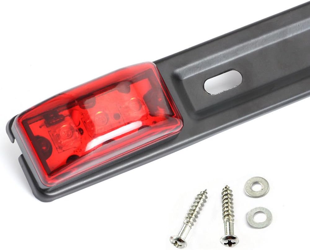 NEW SUN 15" Black stainless Steel 3 Lights 9 LED Identification Light Bar - 1 Pcs Clearance Red Waterproof, Surface Mount Sealed ID Indicator for Trucks Trailers RVs, Top & Side Mark & Break - Image 6