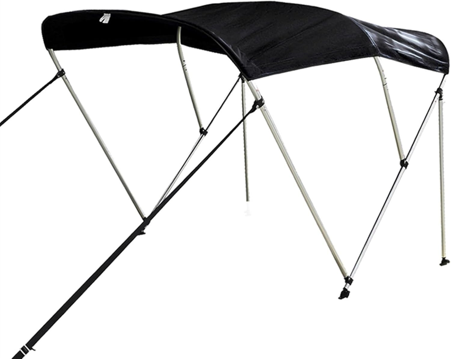 Quaingfair 3 Bow Biminii Top Replacement Canvas Cover Boot Cover with Frame 600D Waterproof Anti UV Boat Cover Marine Accessories(85-90W)