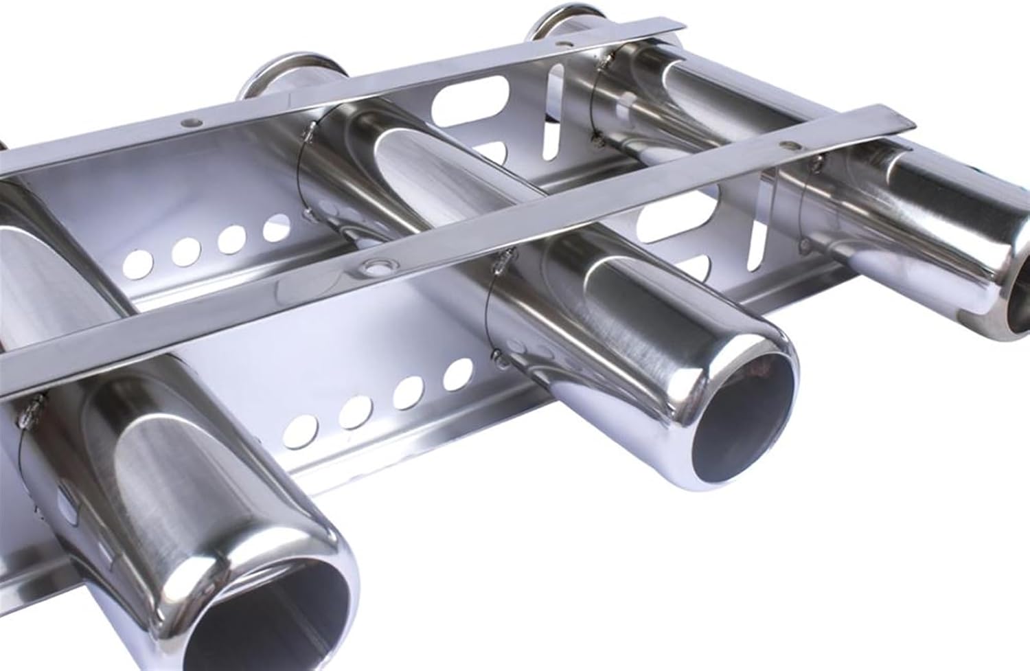 Quaingfair Boat Accessories Marine Stainless Steel 4 Tube Fishing Rod Storage Holder Rack & Boat Organiser - Image 6