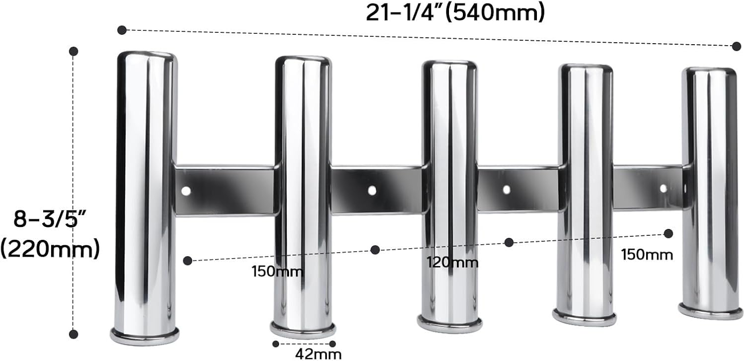 Quaingfair Boat Accessories Outboard Motor Boat Stainless Steel Fishing Rod Holder Rack Marine Fishing Pod Accessories - Image 5