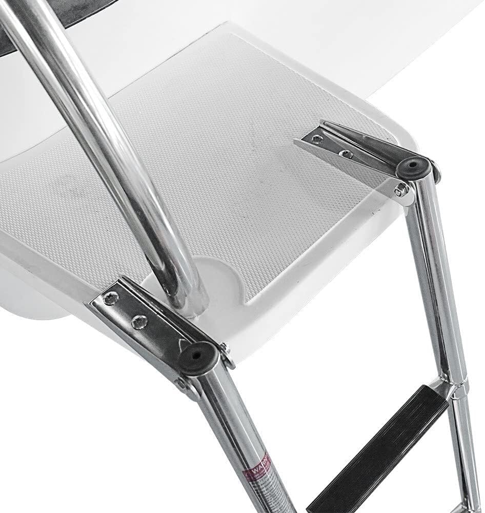 Stainless Steel Marine Boat Ladder, Folding Telescoping Swim Deck Ladder, Extendable Step Boat Accessories for Boat & Yacht, Supports 1190lbs - Image 6