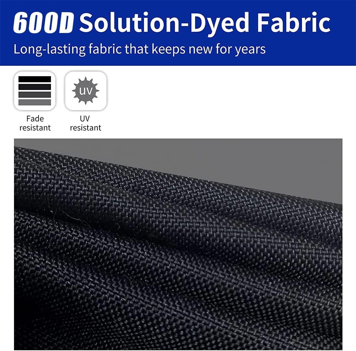 T-Top Boat Cover 600D Tear Proof Waterproof Center Console Outdoor Protection Replacement Boat Covers Sunshade Dusoof Heavy Duty Trailerable Marine Accessories Black (Size : 22-24FT) () - Image 4