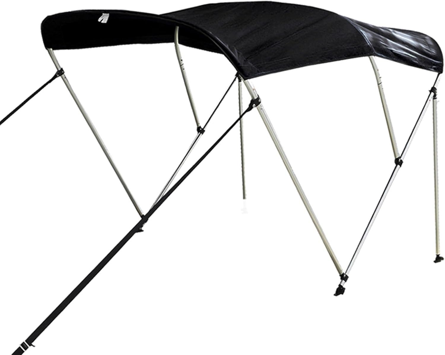 UNKOMN Boat Cover 600D 3 Bow Biminii Top Replacement Canvas Cover Boot Cover with Frame Waterproof Anti UV Boat Cover Marine Accessories (Size:85-90W)