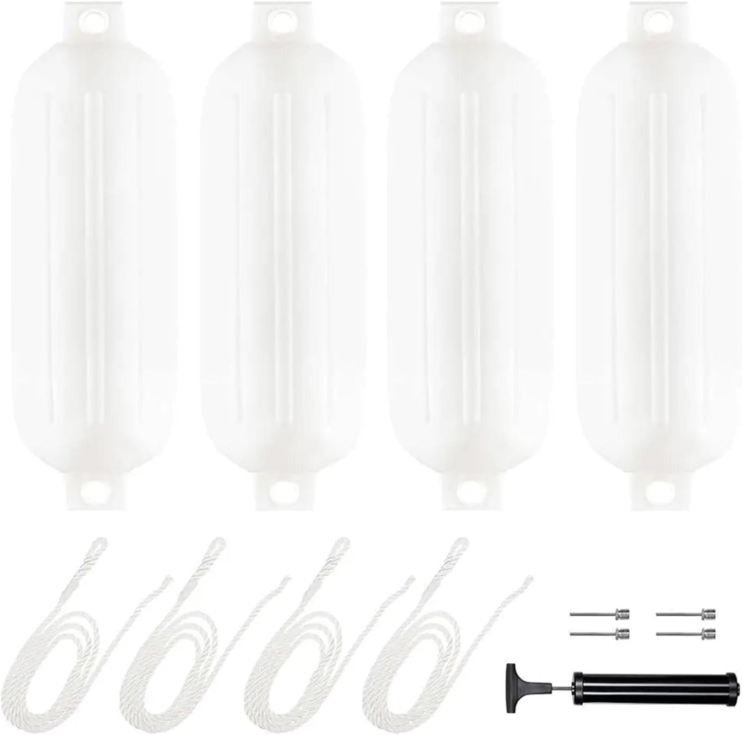 UNKOMN Marine Accessories 4 pcs 8.5" x 27" \/ 210mmx680 mm (g3) Black Boat Inflatable Bumpe Boat fenders Bumper Dock Shield Protection - Image 2