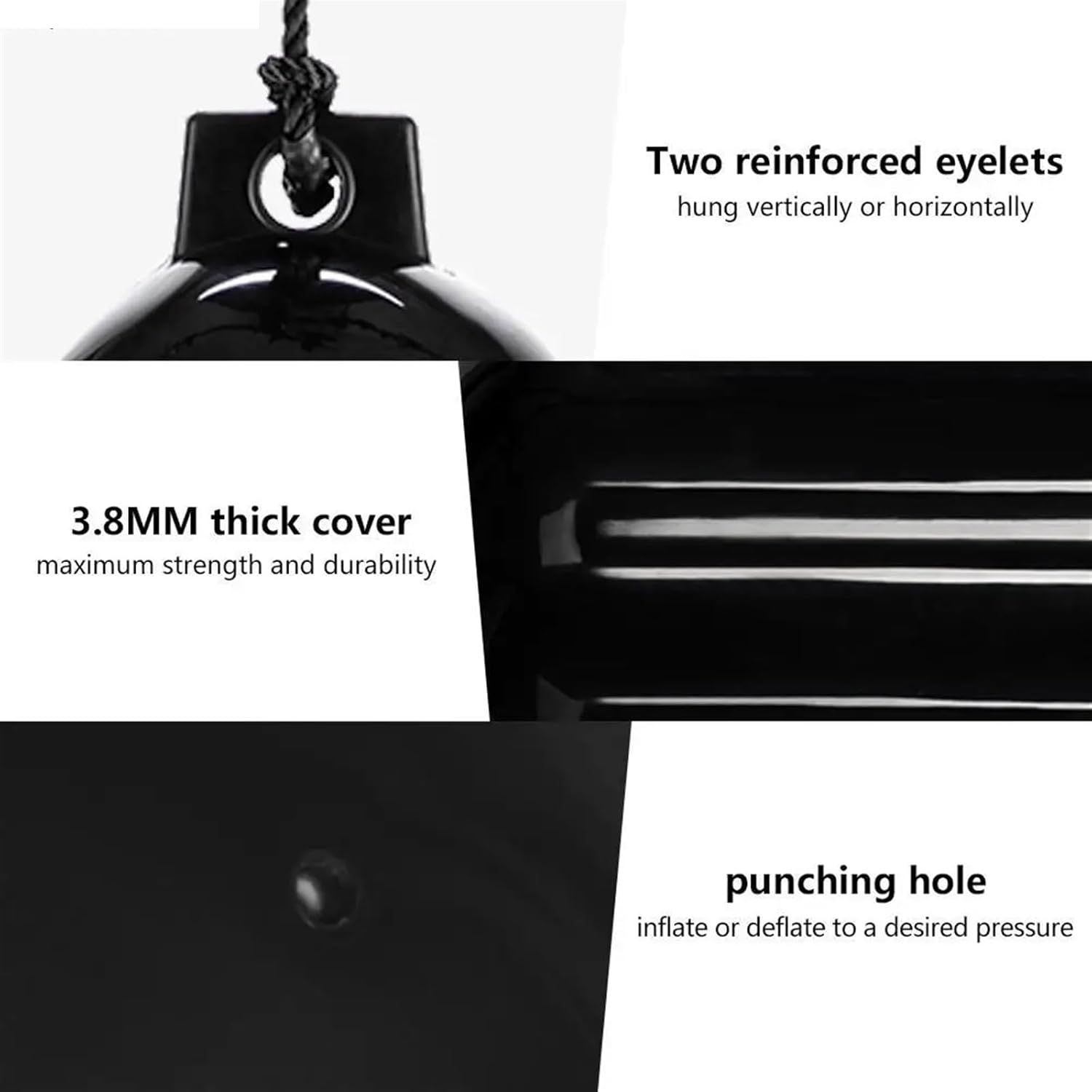 UNKOMN Marine Accessories 4 pcs 8.5" x 27" \/ 210mmx680mm(g3) Boat fenders Bumper - Image 4