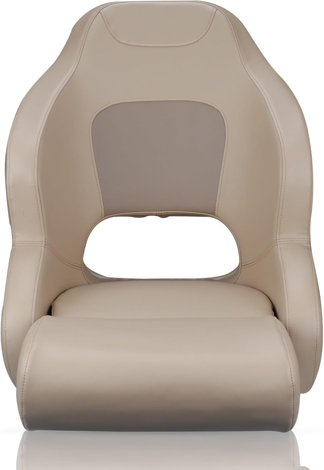 UNKOMN Marine hardware Boat Accessories Marine Folding Seat Boat Fishing Pro Casting Deck Seat Boat Bike Butt Chair(Khaki)