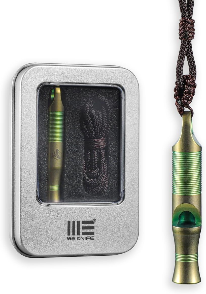 WeKnife Emergency Whistle Survival Loud, Titanium Outdoor Safety Whistle Survival Shrill Loud Blast with Paracord for Kayak, Life Vest, Jacket, Boating, Fishing,Camping, Hiking, Hunting, Coyote - Image 10