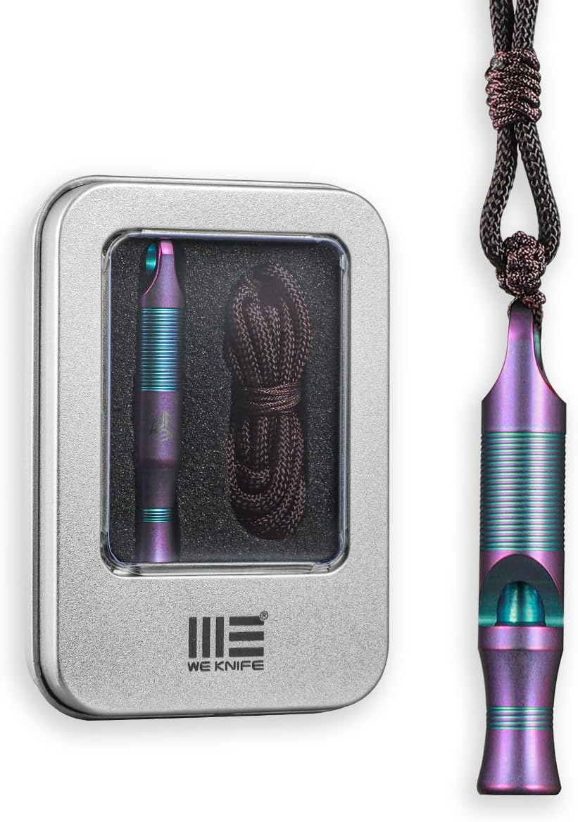 WeKnife Emergency Whistle Survival Loud, Titanium Outdoor Safety Whistle Survival Shrill Loud Blast with Paracord for Kayak, Life Vest, Jacket, Boating, Fishing,Camping, Hiking, Hunting, Coyote - Image 11