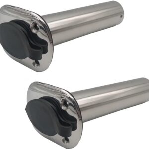 Windzerdong 2PCS 30 Degree Stainless Steel Fishing Rod Holder Flush Mount Boat Marine Hardware Boat Accessories