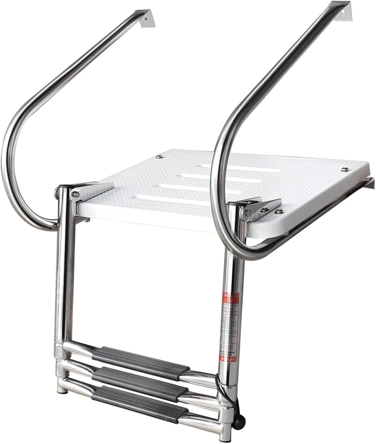 Windzerdong Boat Accessories Marine S.S Boarding Stainless Steel Polished Ladder with ABS Swim Platform Dual Handrails(3 Step) - Image 6