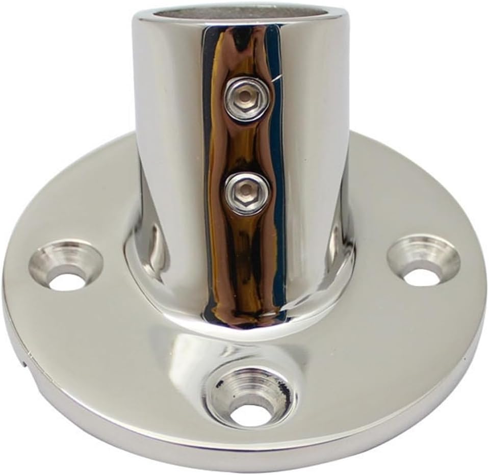 Wingxaoyy 4PCS 316 Stainless Steel 60 Degree Round Deck Railing Base 22mm 25mm Marine Boat Yacht Accessories Rail Mounts Brackets - Image 5