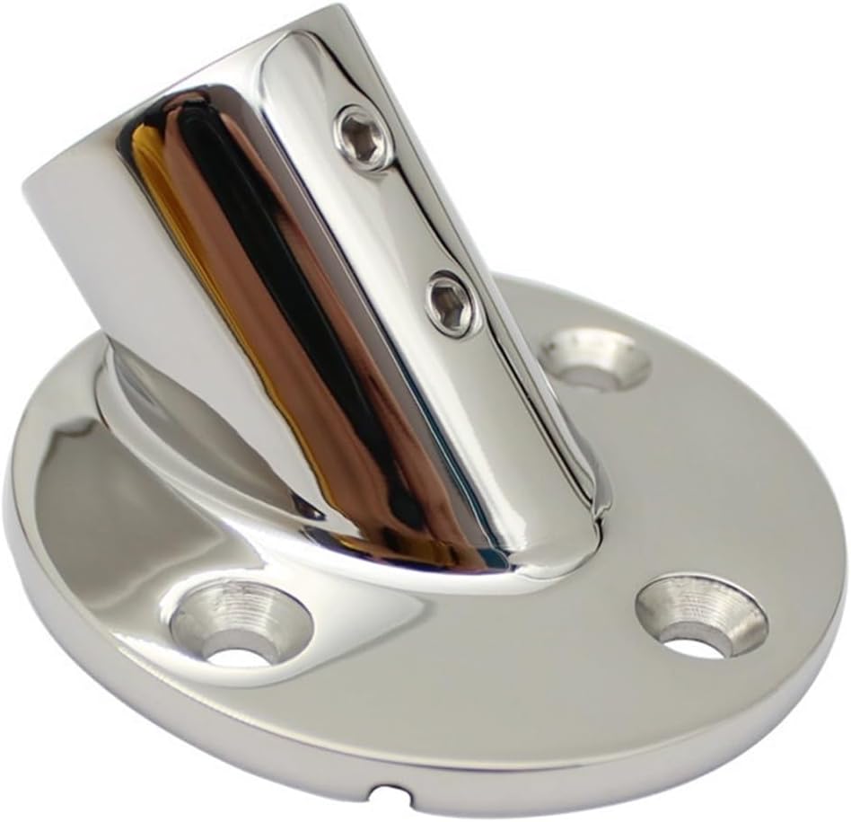 Wingxaoyy 4PCS 316 Stainless Steel 60 Degree Round Deck Railing Base 22mm 25mm Marine Boat Yacht Accessories Rail Mounts Brackets - Image 3