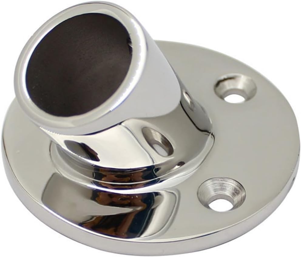 Wingxaoyy 4PCS 316 Stainless Steel 60 Degree Round Deck Railing Base 22mm 25mm Marine Boat Yacht Accessories Rail Mounts Brackets - Image 6