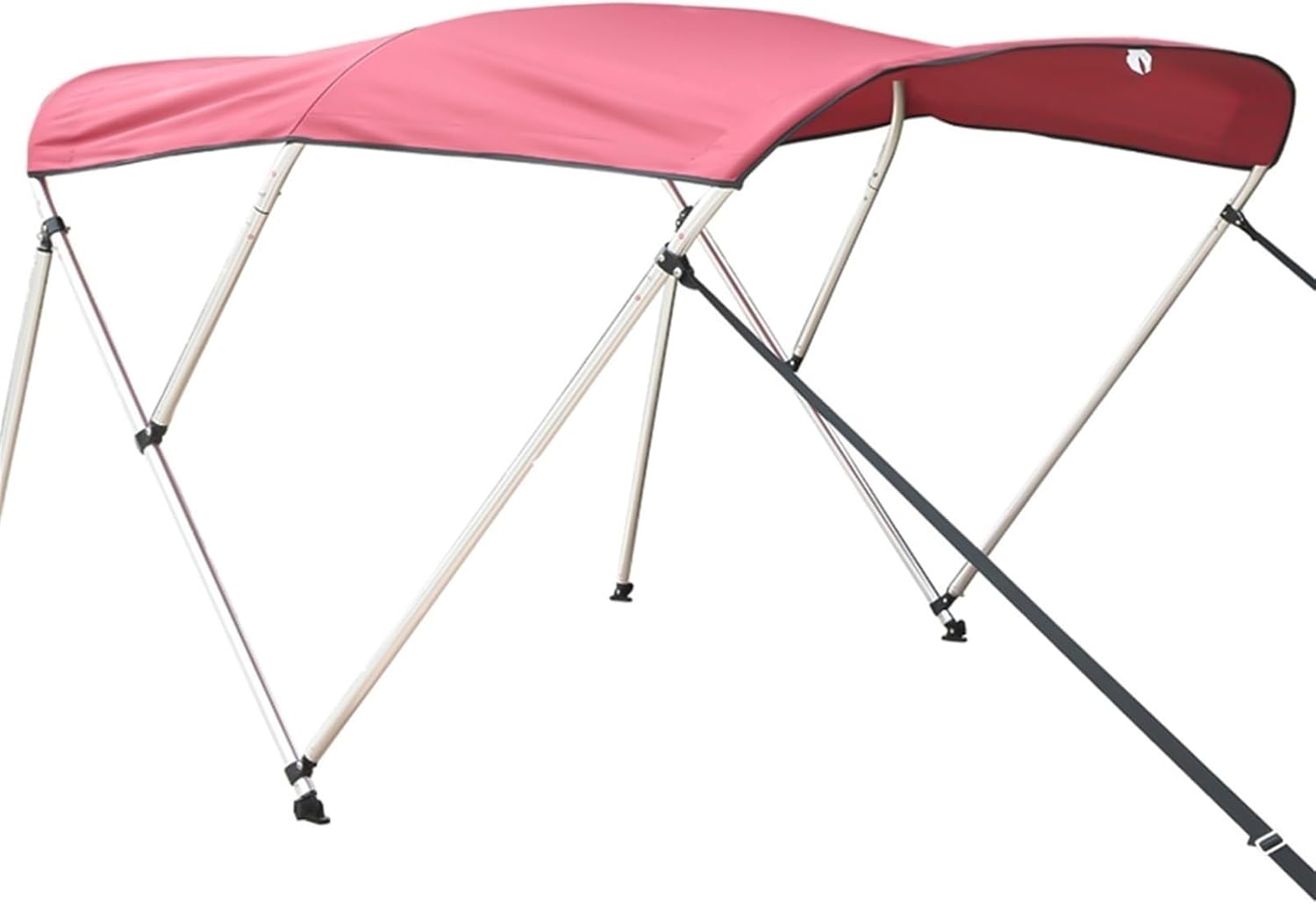 Wingxaoyy Marine Accessories 3 Bow Biminii Top Replacement Canvas Cover Storage Boot Cover with Frame 600D Waterproof Anti UV Sun Shade Heavy Duty Boat Cover(Red 85-90W) - Image 4