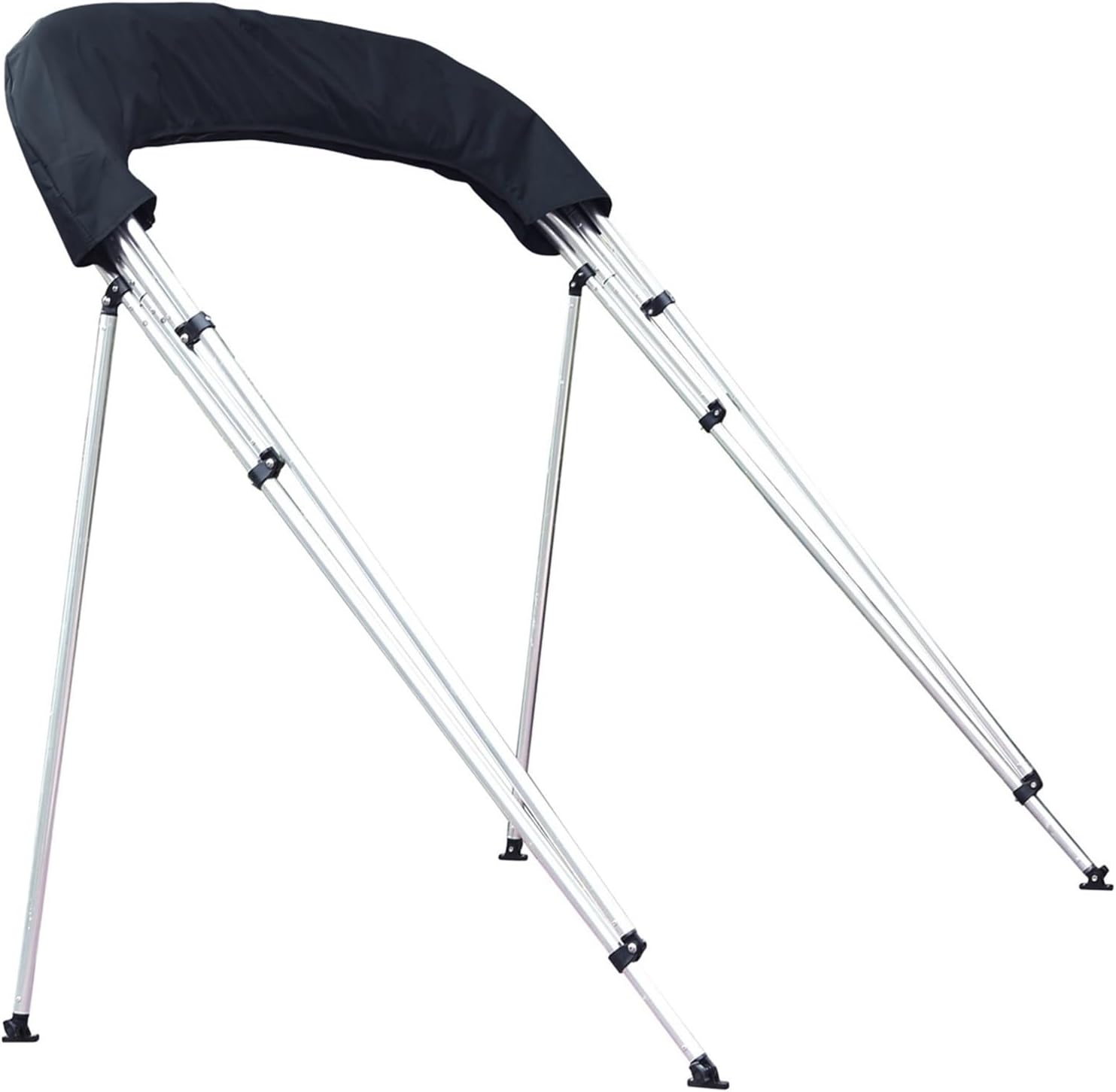 Wingxaoyy Marine Accessories 4 Bow 600D Bimini Top Cover Roof Canopy Boot Cover Storage w\/Frame Waterproof Anti-UV Protection for V-Hull Jon Boats(79-90) - Image 4