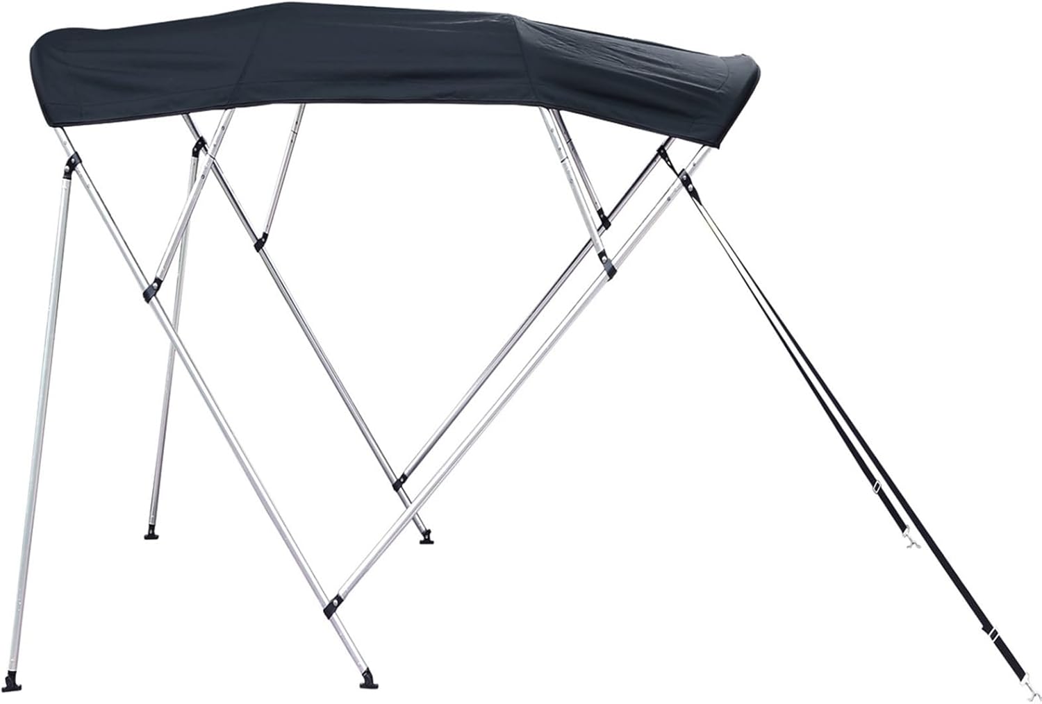 Wingxaoyy Marine Accessories 4 Bow 600D Bimini Top Cover Roof Canopy Boot Cover Storage w\/Frame Waterproof Anti-UV Protection for V-Hull Jon Boats(79-90) - Image 5