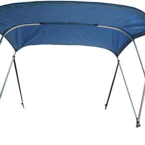 Wingxaoyy Marine Accessories 600D 3 Bow Bimini Top Canvas Cover Boot Cover with Frame Waterproof Anti-UV Sun Shade Heavy Duty Boat Roof Canopy Cover(79-90)